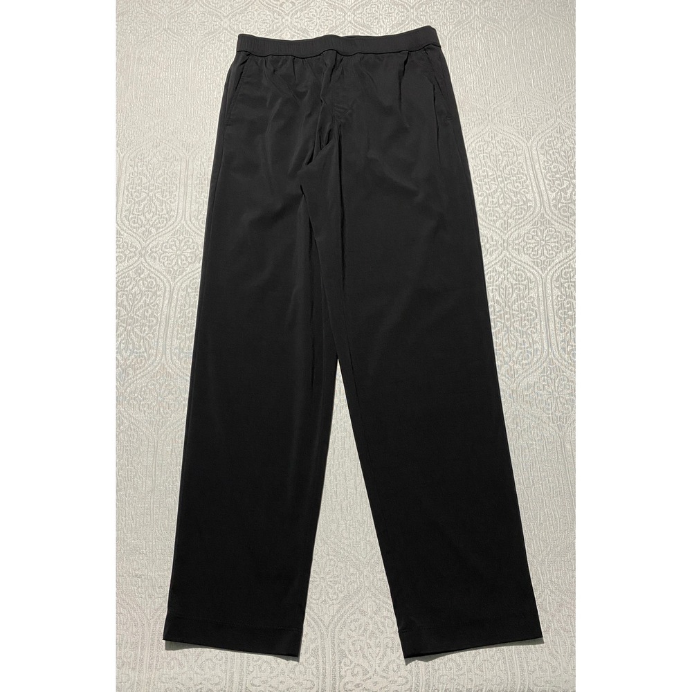 Eddie Bauer Mens M Black Flexion Performance Hiking Pants Elastic Waist Nylon